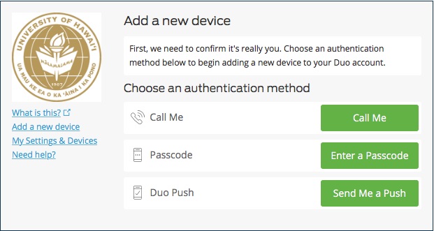 Choose an authentication method